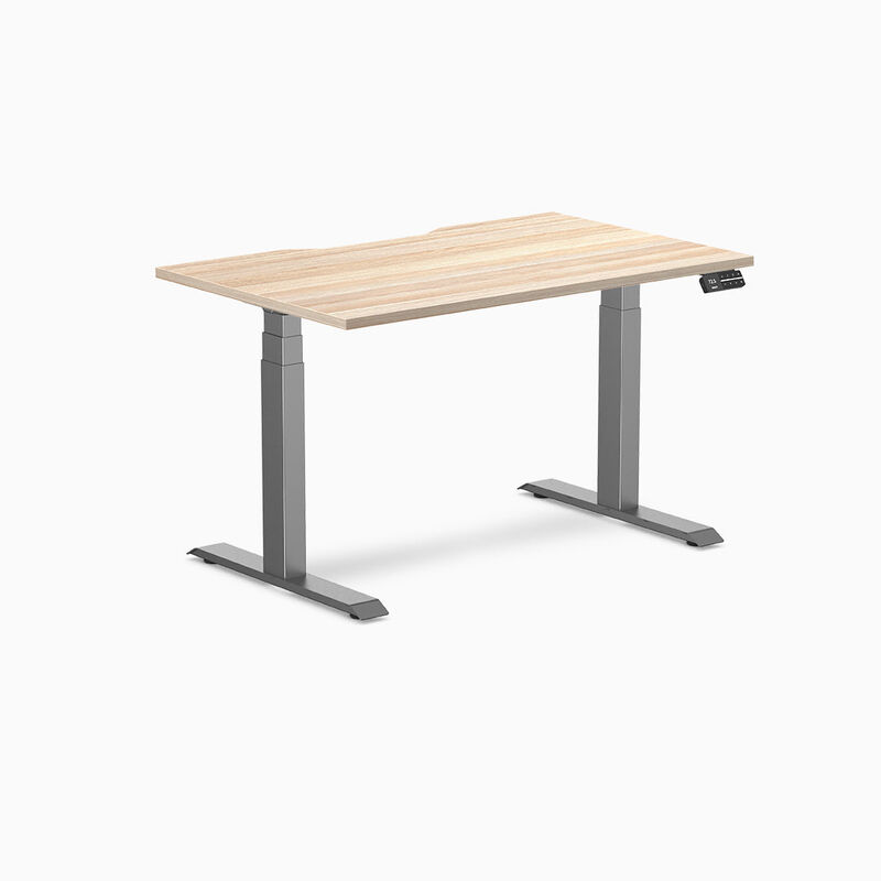 Desky Dual Scalloped Laminate Sit Stand Desk image number 0