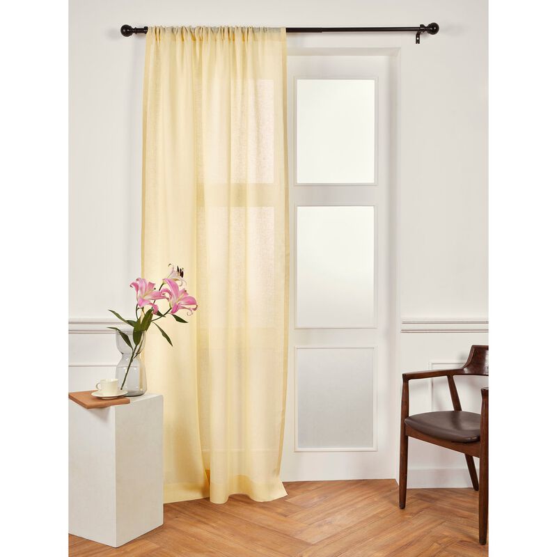 Solino Home 100% Pure Linen Curtain - Sheer Curtain