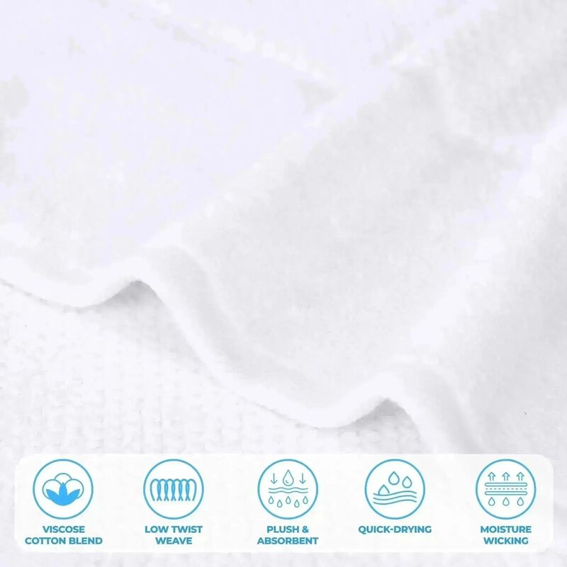 6 Piece Hand Towel Set in Viscose Cotton Blend with Textured Design image number 5