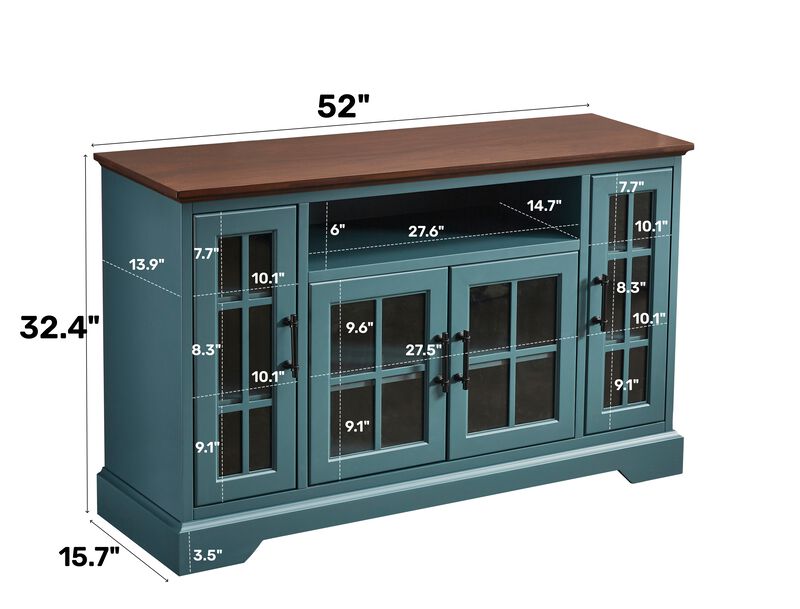 Hivvago Sideboard Buffet Table with 4 Doors