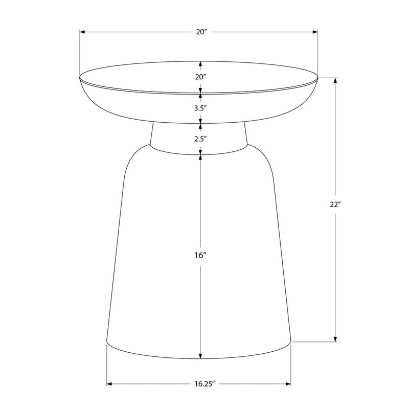 Monarch Specialties - Accent Table, Drum, Side, End, Nightstand, Lamp, Living Room, Bedroom, Contemporary, Modern