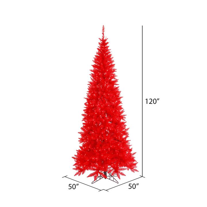 Vickerman Red Slim Fir DL LED 900Rd -