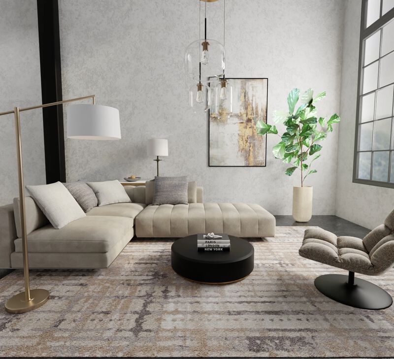 Skyview 39QBF Brown/Tan/Ivory 9' x 12' Rug image number 1