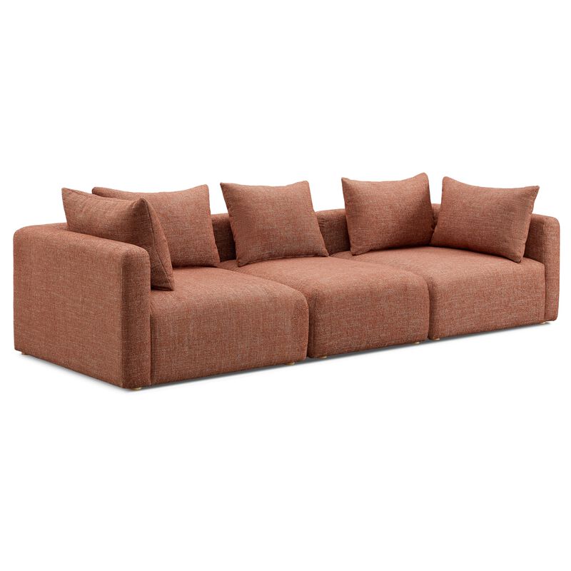 Hangover Cream Heavy Textured Fabric Sofa image number 0