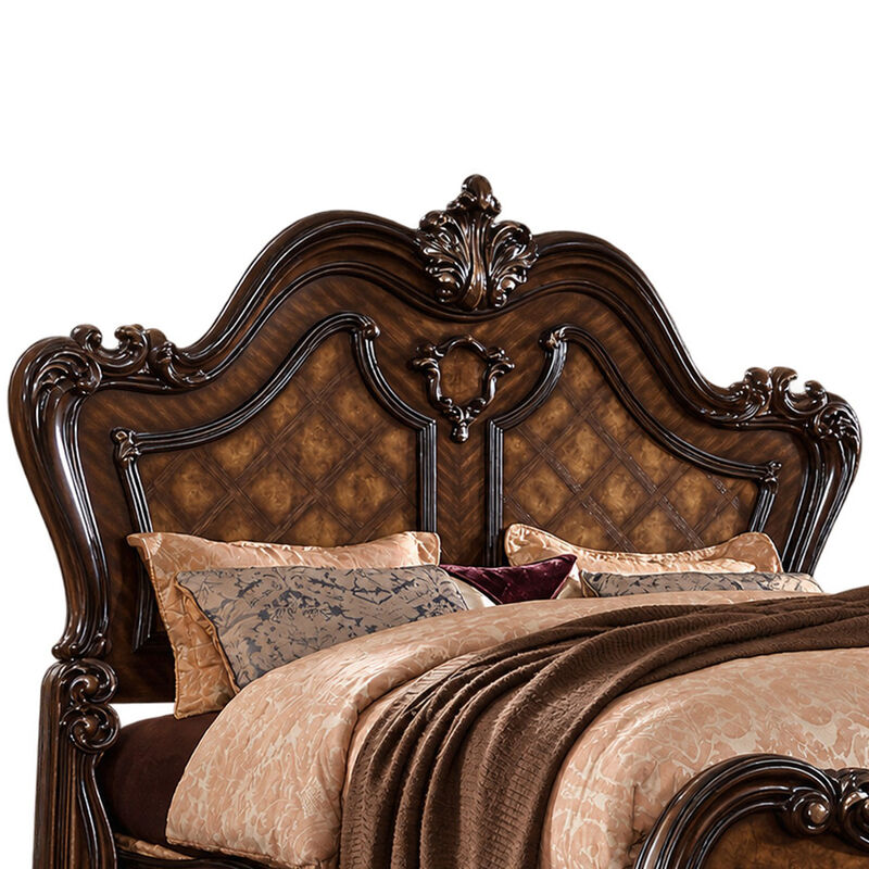 3pc King Bedroom Set, Brown, 2 Nightstands image number 6