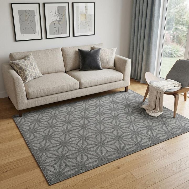 HomeRoots Floral Non Skid Area Rug