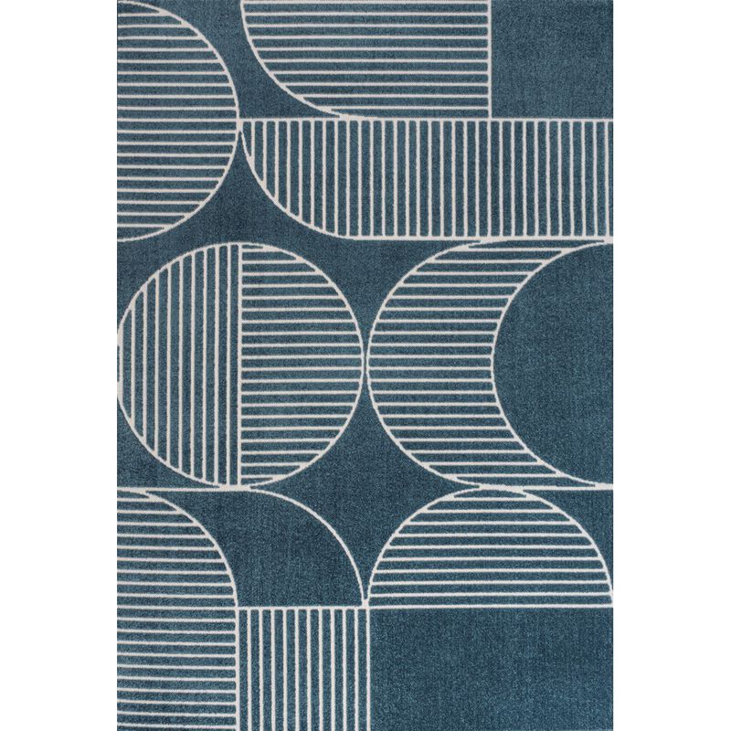 Nordby Geometric Arch Scandi Striped Area Rug