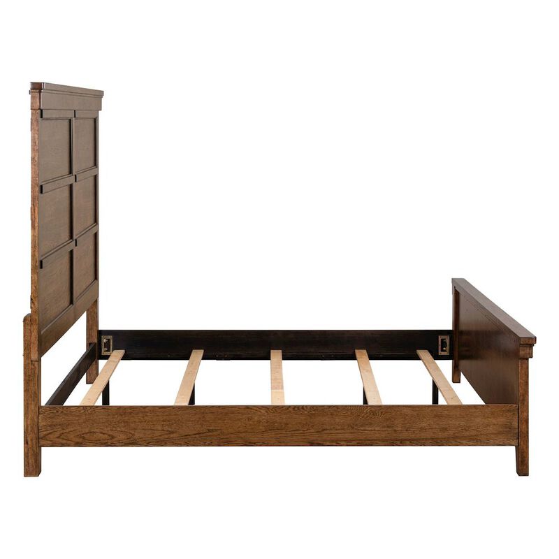 Liberty Furniture Carolina Park King Panel Bed Transitional  - Amber Brown image number 3