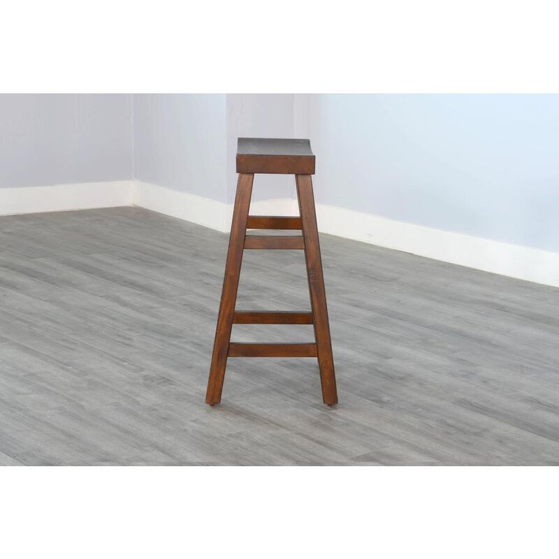 Sunny Designs Bar Saddle Seat Stool, Wood Seat