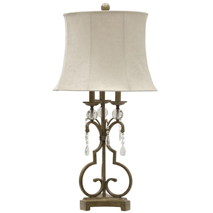 Iron Silver Table Lamp (Set of 2)