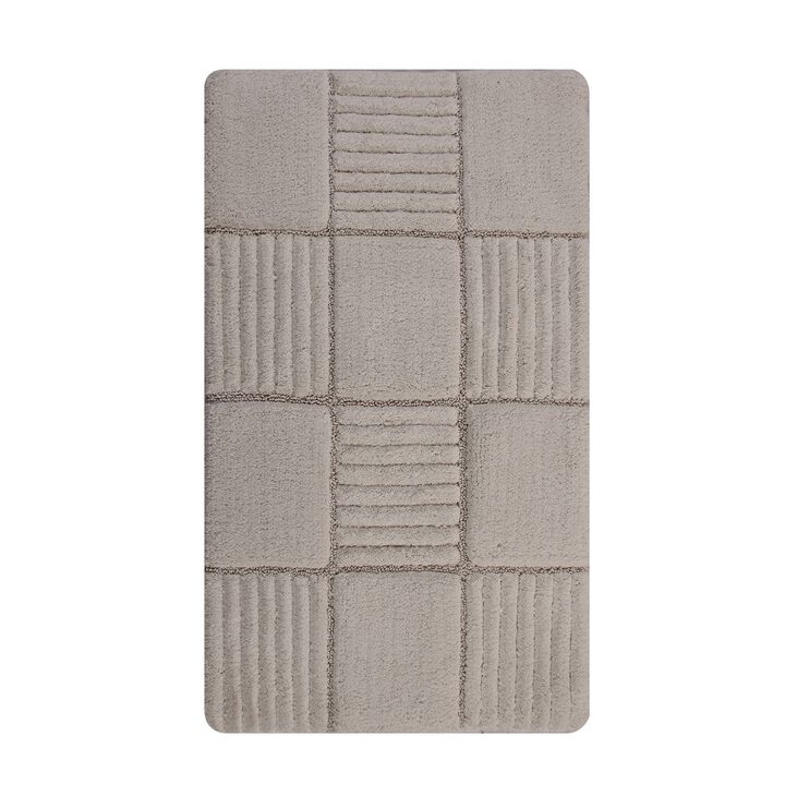 Knightsbridge Chakkar Board 220 GSF Non Skid Back Bath Rug 20 x 30 - Natural