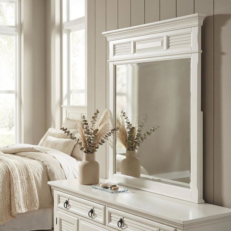 Alpine Furniture Winchester Mirror, White image number 2