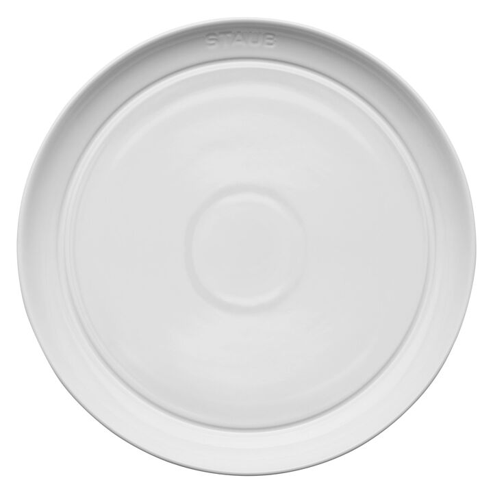 Staub Ceramic Dinnerware 4-pc 9-inch Salad Plate Set - White Truffle