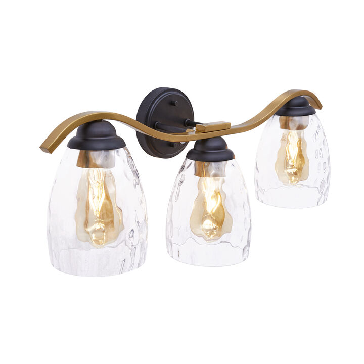 Heidi 3-Light Bathroom Vanity Wall Sconce Light with 3-Stage Touch Dimmer