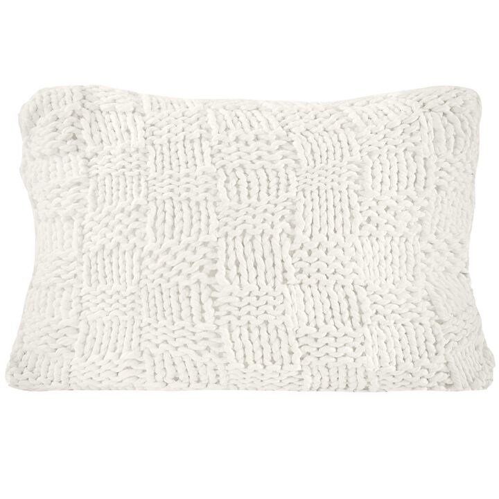 Chess Knit Natural Dutch Euro Pillow