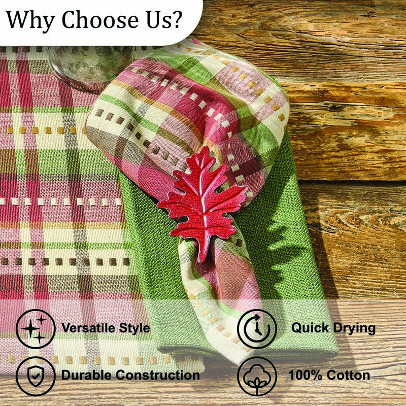 Split P Bentley Plaid Brown Napkin Set of 4 image number 5