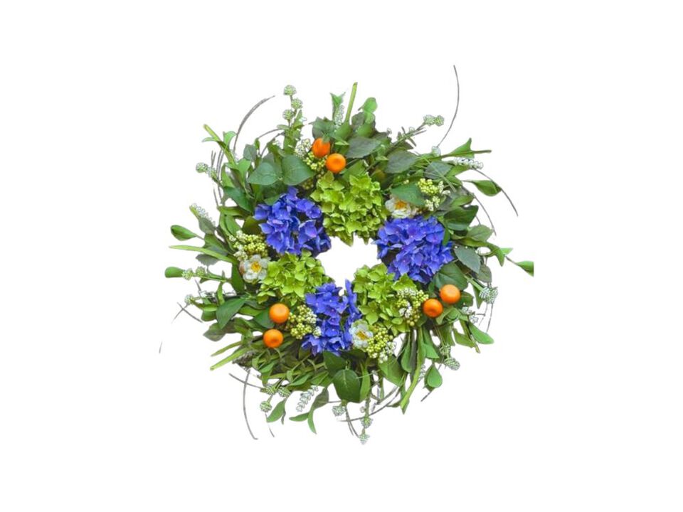 Spring Wreaths Front Door 24 Inch Summer Wreath Outdoor Silk Hydrangea White