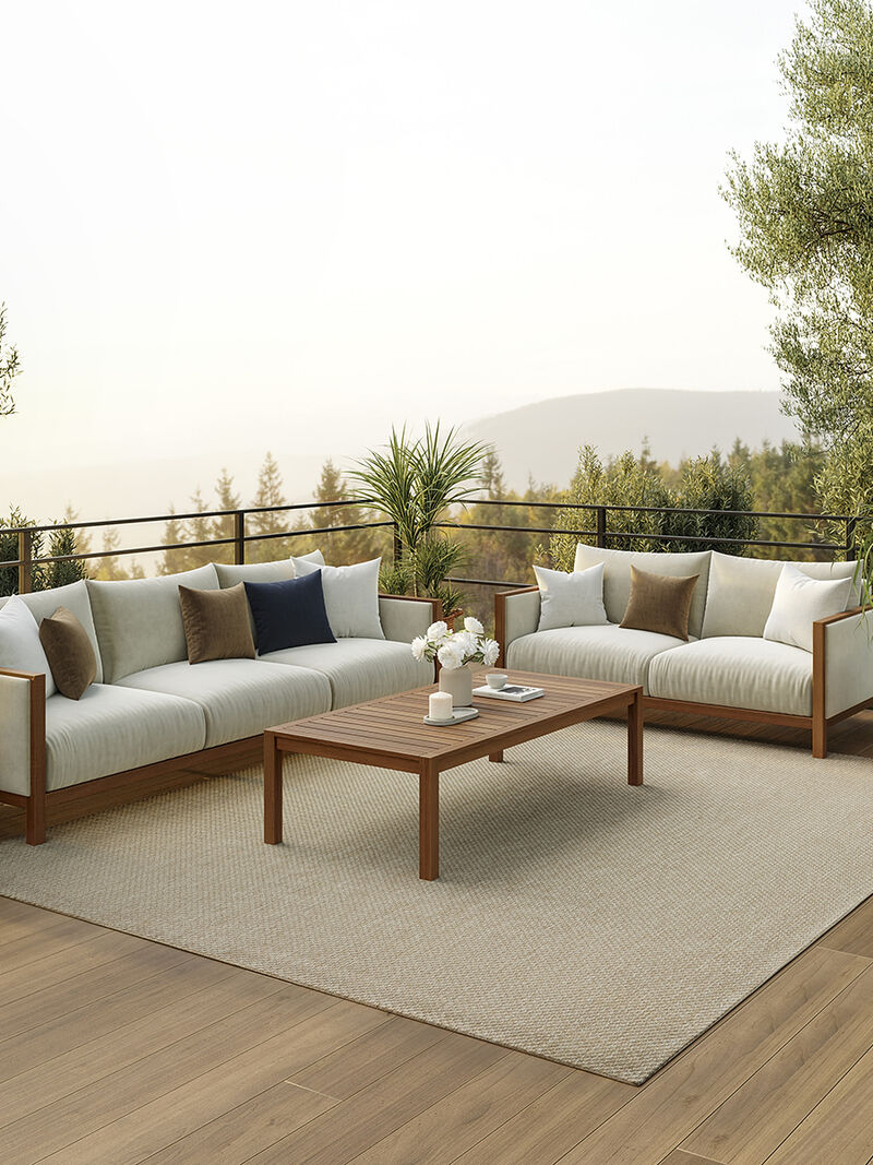 Tulum TLM03 Taupe 6' x 9' Rug