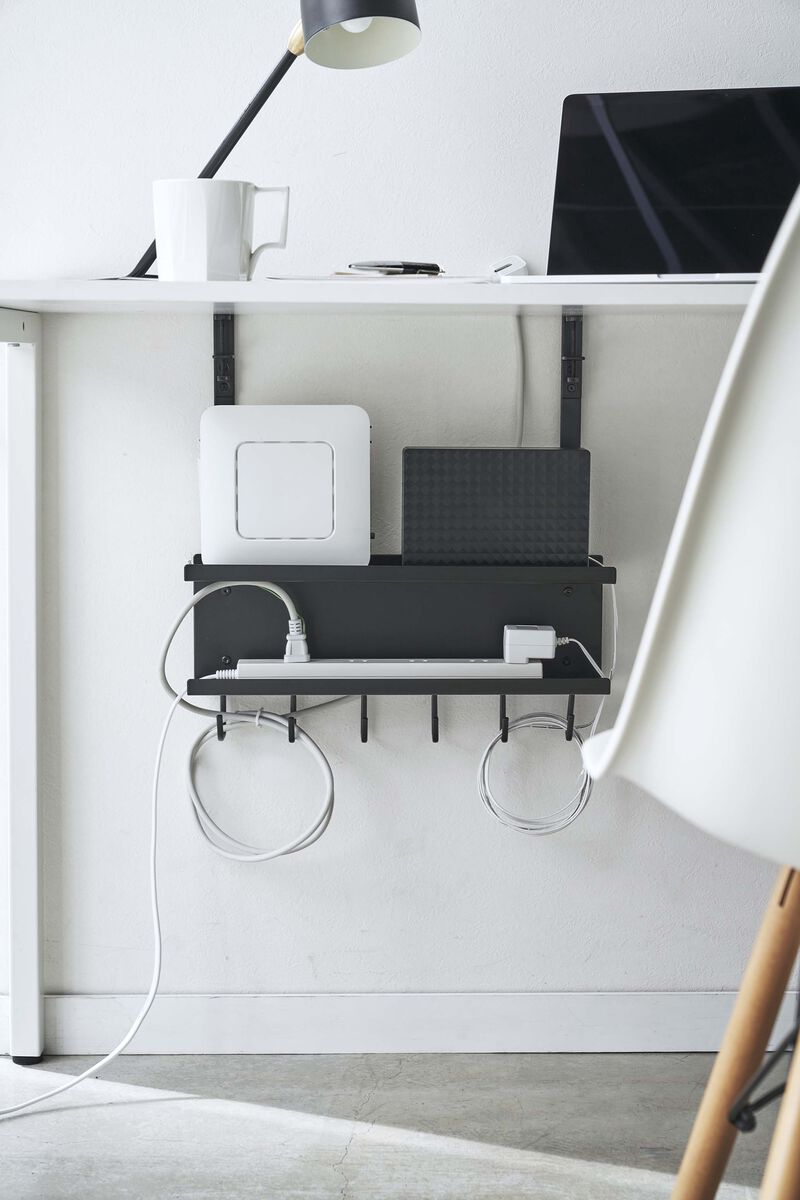 Under-Desk Cable & Router Storage Rack