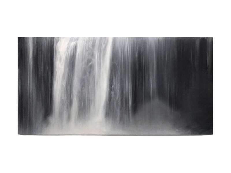 Abstract Waterfall Wall Art Black White Canvas Modern Decor for Living Room Home image number 0