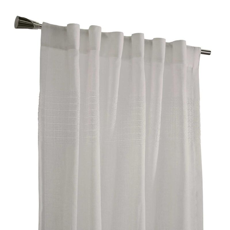 Commonwealth Lindsey Back Tab Curtain Panel - 52x84", White