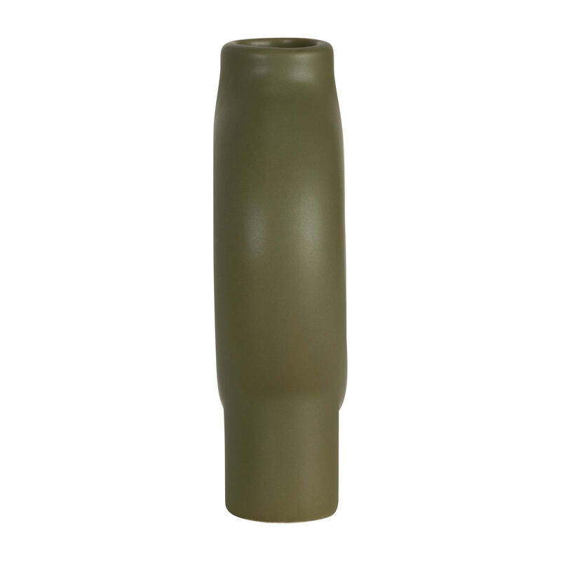 7" Donut Footed Vase, Olive image number 3