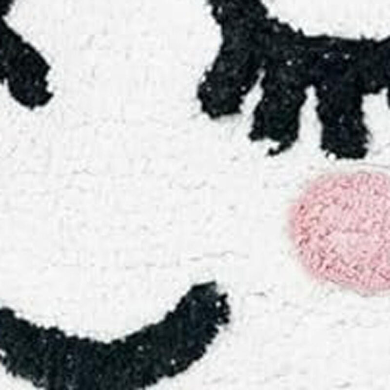 HomeRoots Cloud Shape Smiley Face Washable Area Rug With Tassels image number 2