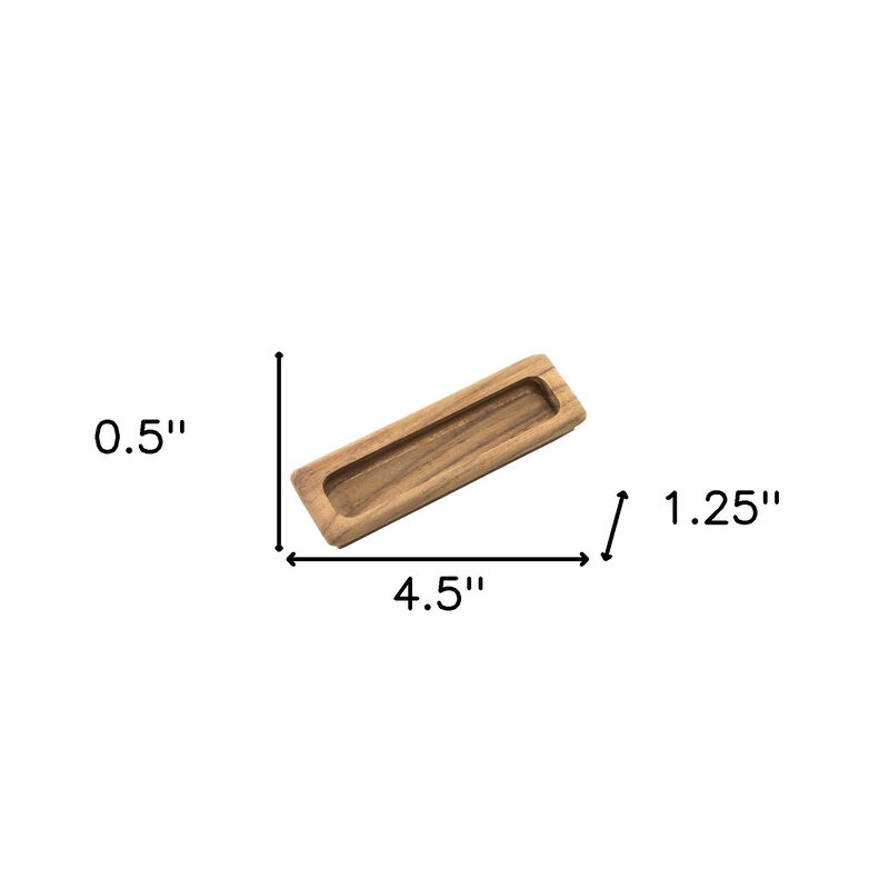 HomeRoots Set of Two Brown Teak Wood Drawer Pull Knobs image number 6