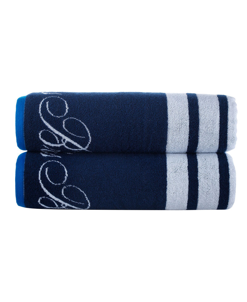 Brooks Brothers Nautical Blanket Stripe 2 pcs Bath Sheets