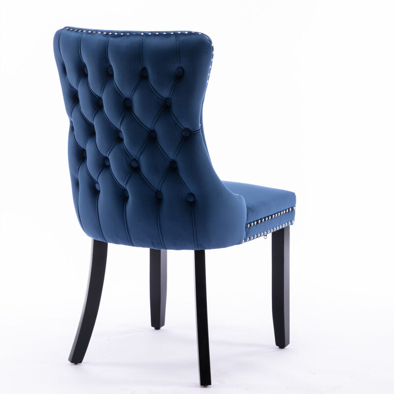 Streamdale Blue Upholstered Dining Chairs, Set of 2 image number 5