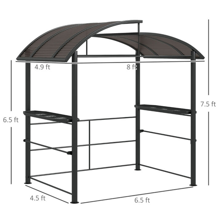 BBQ Grill Gazebo Outdoor Canopy Shelter for Backyard Barbecue and Patio Cooking