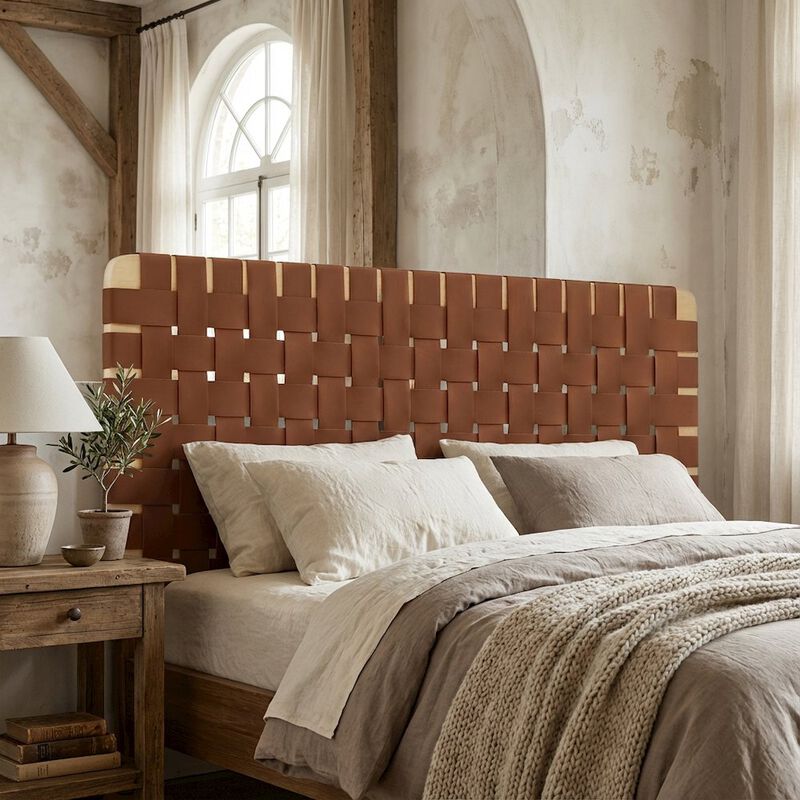 Vegan Leather Twin Headboard Wall-Mount withTexture and Durable Finish image number 2