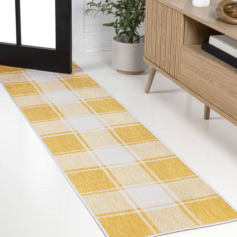 Sabine Traditional Farmhouse Bold Gingham Indoor/Outdoor Area Rug