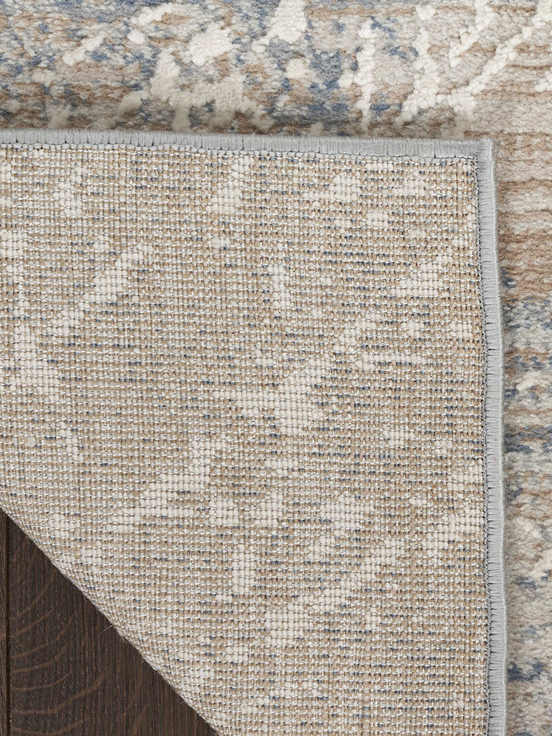 Exhale EXL02 Beige/Blue 5'3" x 7'3" Rug