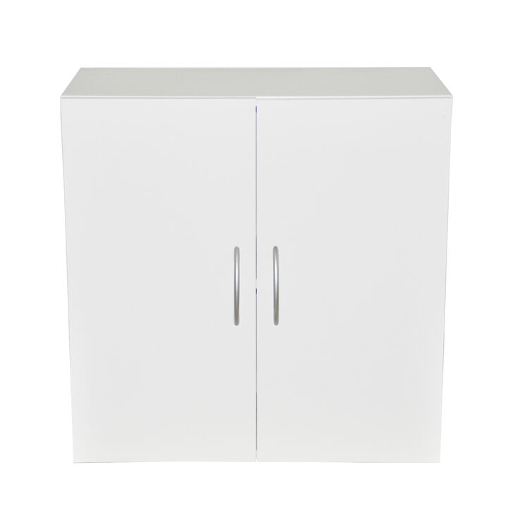 24 in. W x 12 in. D x 24 in. H Bathroom Storage Wall Cabinet in White Titanium
