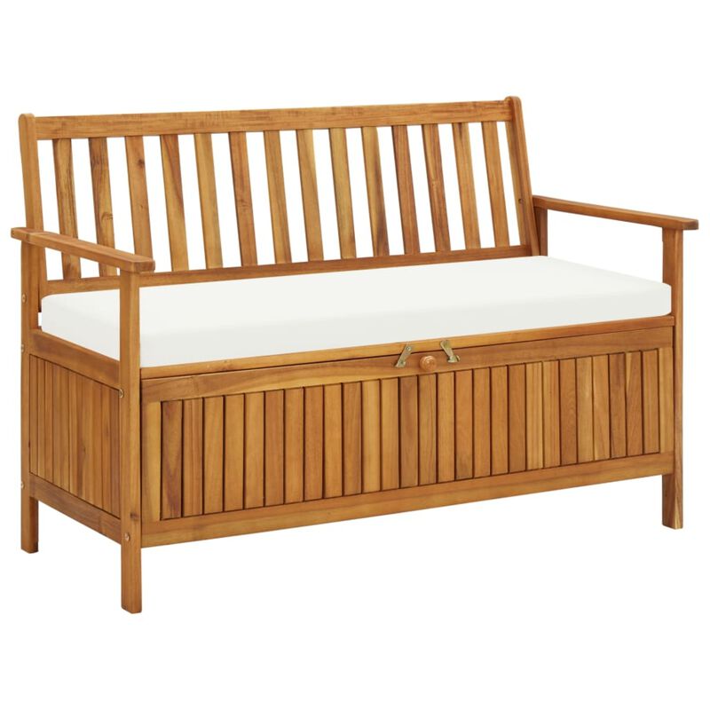 vidaXL Garden Storage Bench Solid Acacia Wood 47.2"x24.8"x33.1"