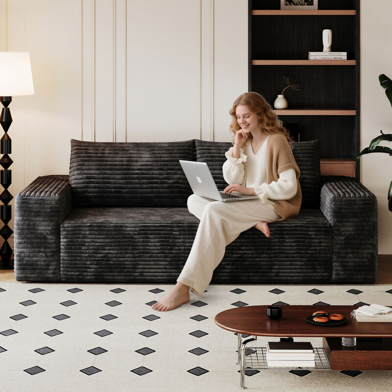 Contemporary 3-Seater Fabric Sofa image number 3