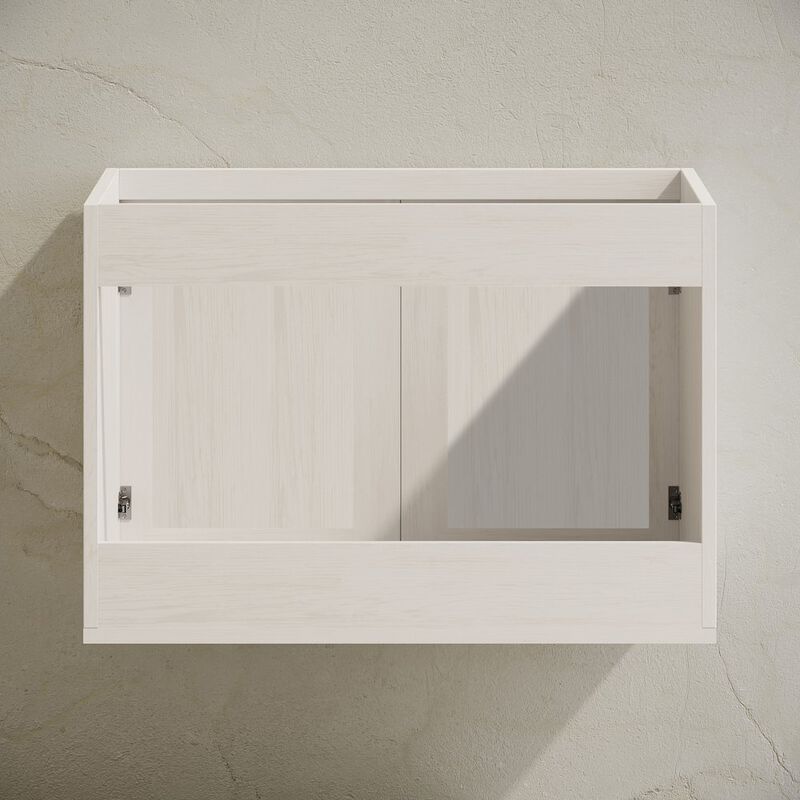 Classe 30" Wall-Mounted Bathroom Vanity in White Oak without Sink Top image number 4