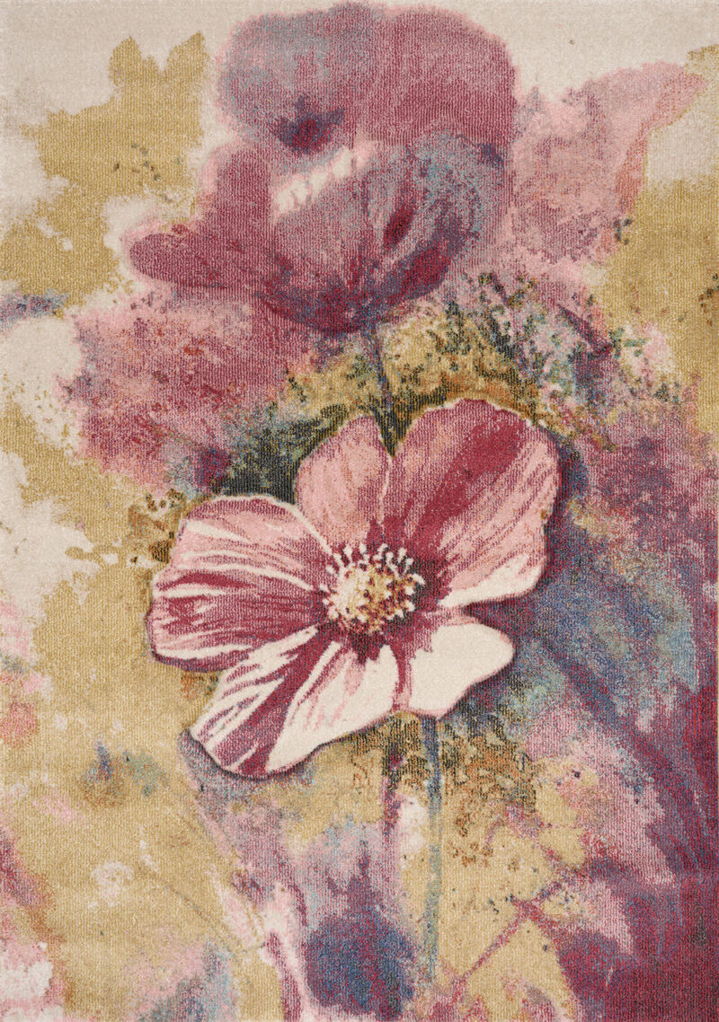 HomeRoots Floral Area Rug image number 2