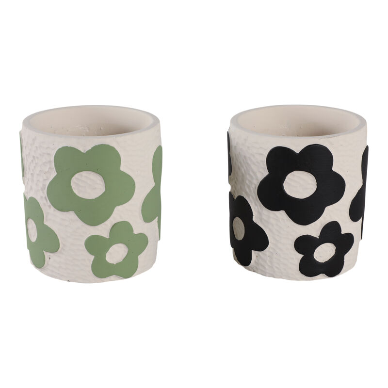 S/2 4" Flower Power Pencil Cups, Multi image number 2
