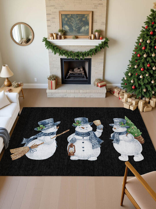 Merry & Bright MY28 Black 8' x 10' Rug