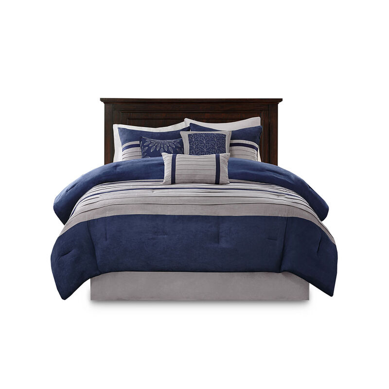 Gracie Mills Bryony 7-Piece Microsuede Comforter Set