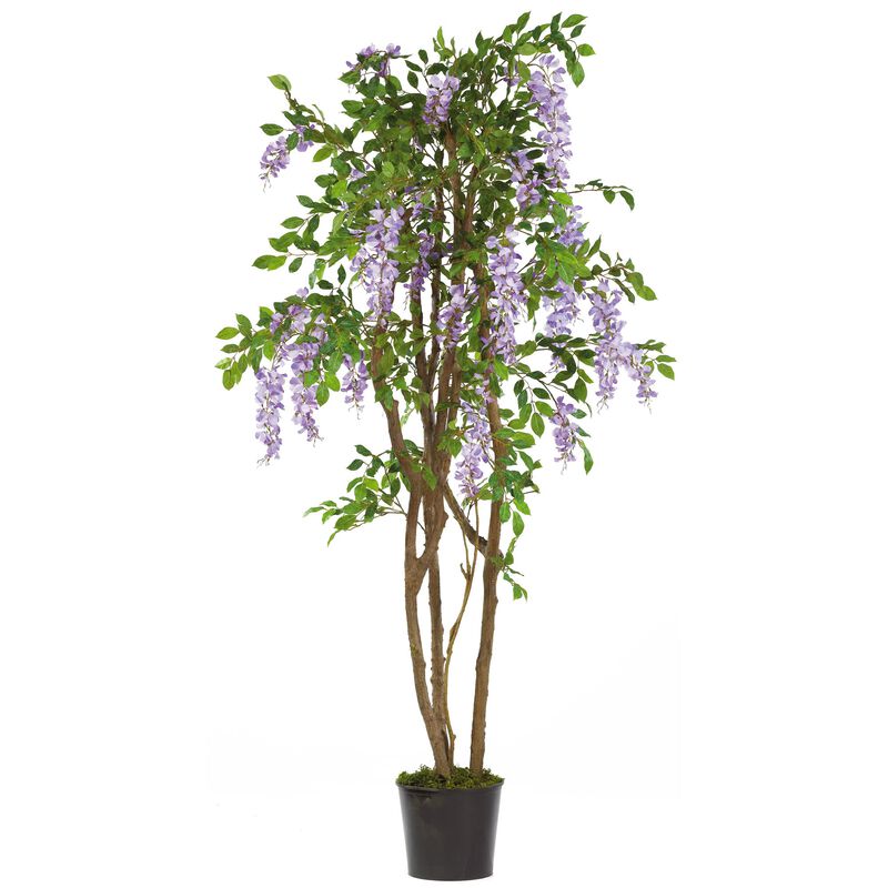 Hivvago 5 Feet Wisteria Silk Tree