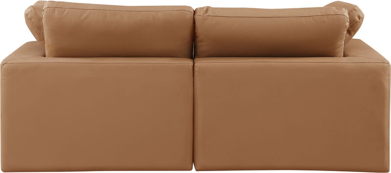 Meridian Furniture Comfy Cognac Vegan Leather Modular Sofa