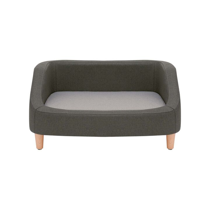 Bennett Linen Sofa Dog Bed for Small and Medium Dogs, Gray