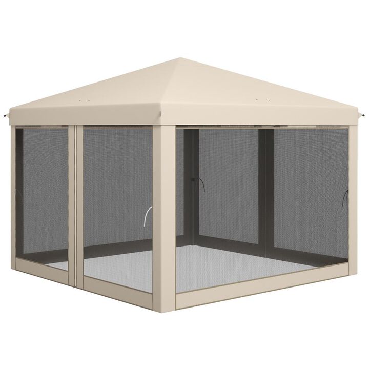 Hivvago 10x10 Pop Up Screen Tent with Adjustable Height