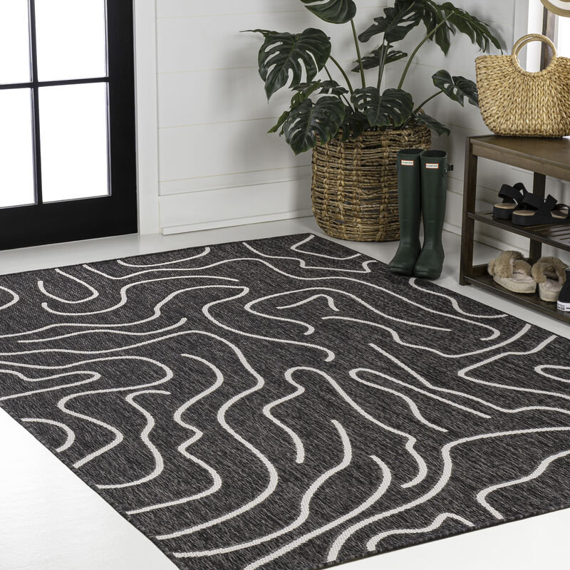 Nolan Modern Coastal Organic Shapes Indoor/Outdoor Area Rug