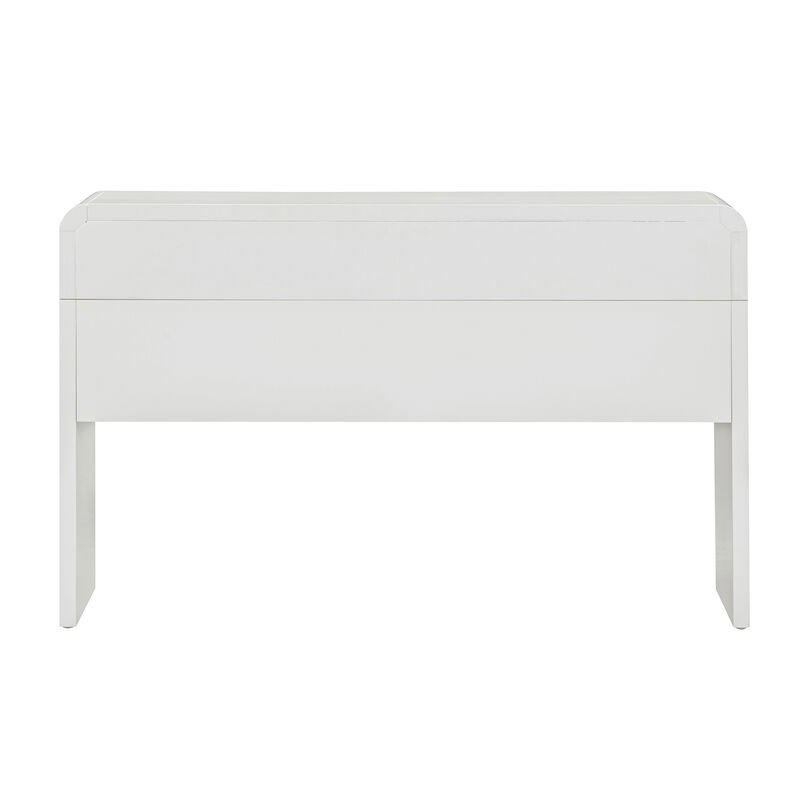 Patty White Rattan Console Desk image number 5