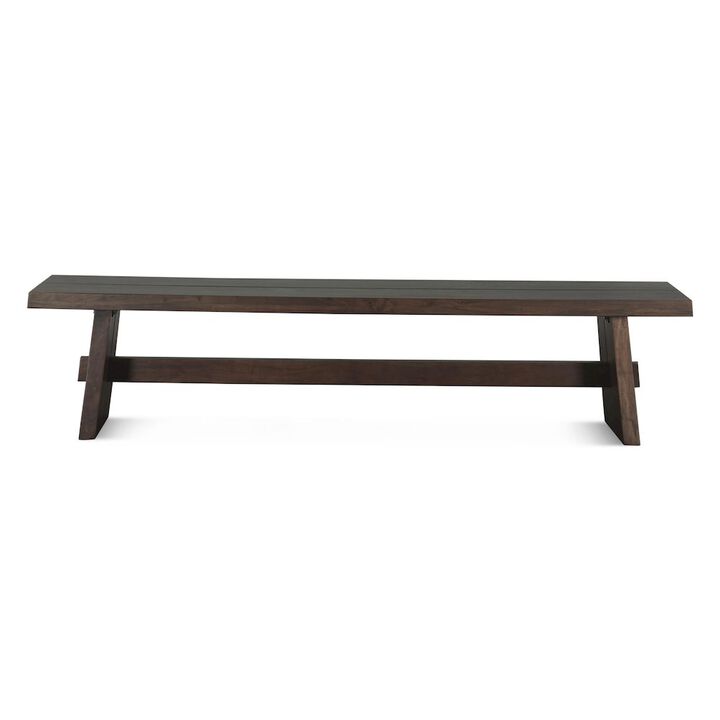 World Interiors Acadia 79" Bench in Coffee Bean