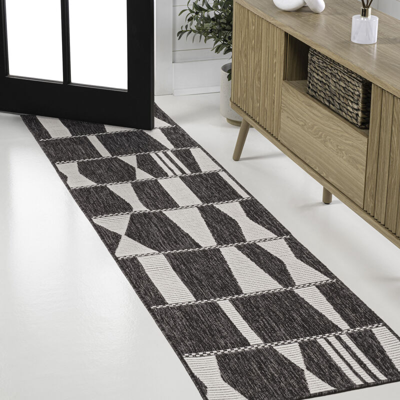 Odette Modern Geometric Abstract Two-Tone Indoor/Outdoor Area Rug